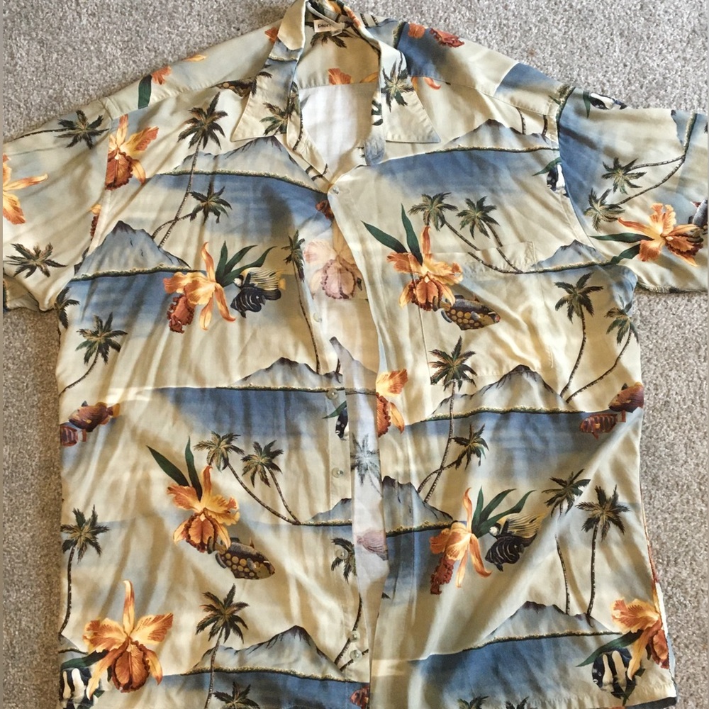 Large multi colored Pierre Cardin Hawaiian shirt